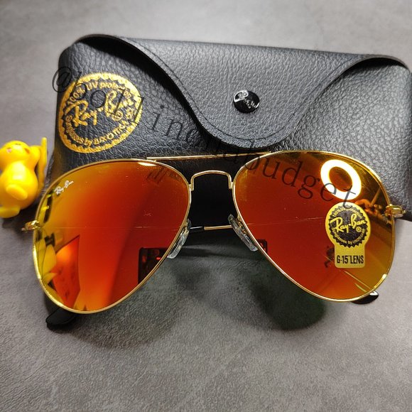 🐫Ray-Ban Orange Sunglasses 3026 62mm authentic - Picture 1 of 7